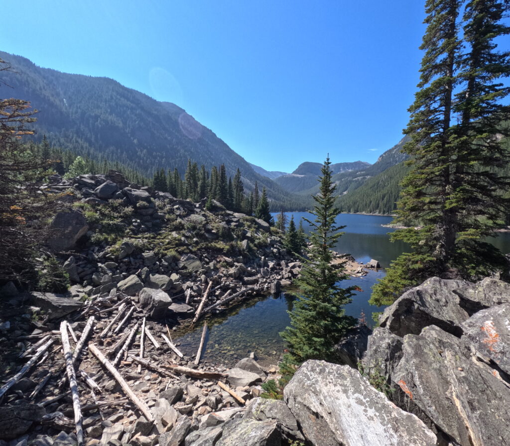 looking out at a lake in bozeman, montana